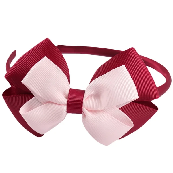 Red Double Bow Aliceband