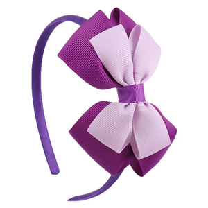 Purple Double Bow Aliceband