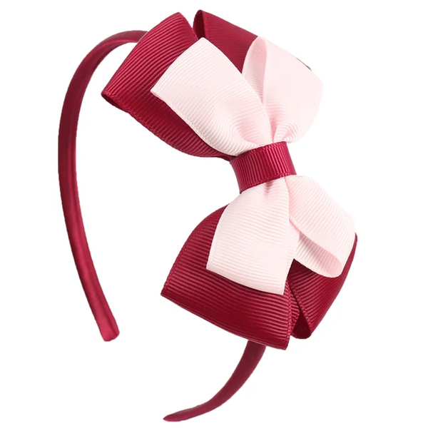 Red Double Bow Aliceband