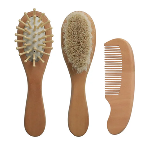 3 Piece wooden brush set