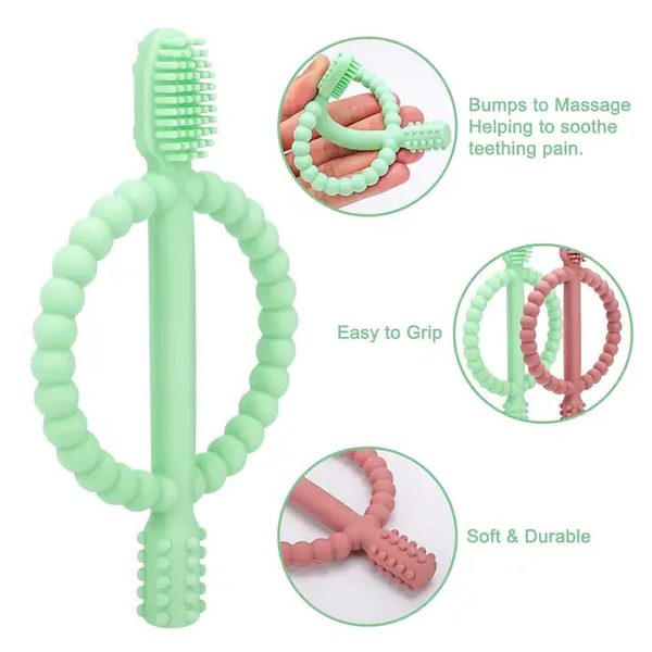 2 in 1 toothbrush teether