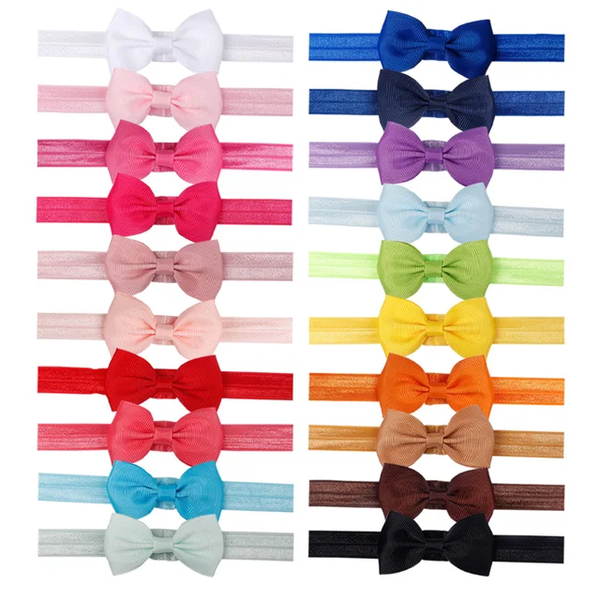 20 Piece baby headband bow starter pack