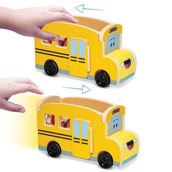 Melissa & Doug Blues Clues & You! - Wooden Pull-Back School Bus