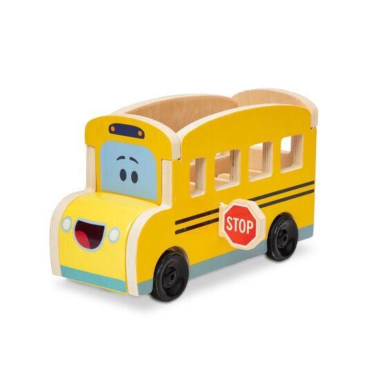 Melissa & Doug Blues Clues & You! - Wooden Pull-Back School Bus