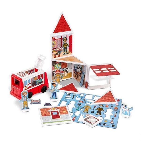 Melissa & Doug Magnetivity™ Magnetic Building Playset - Fire Station