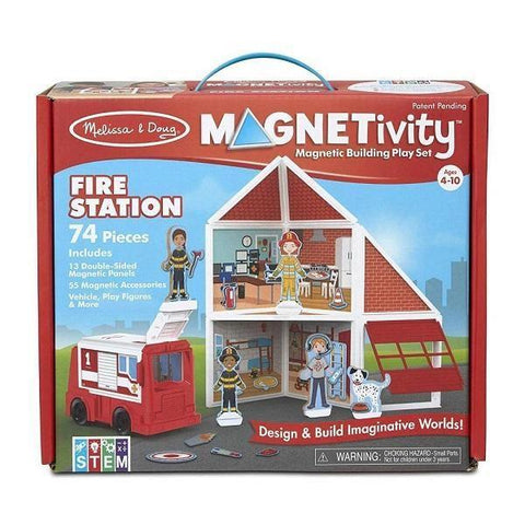 Melissa & Doug Magnetivity™ Magnetic Building Playset - Fire Station