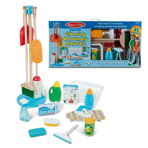 Melissa & Doug Deluxe Cleaning & Laundry Play Set