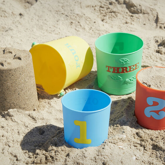 Seaside Sidekicks Nesting Pails Sand Toys