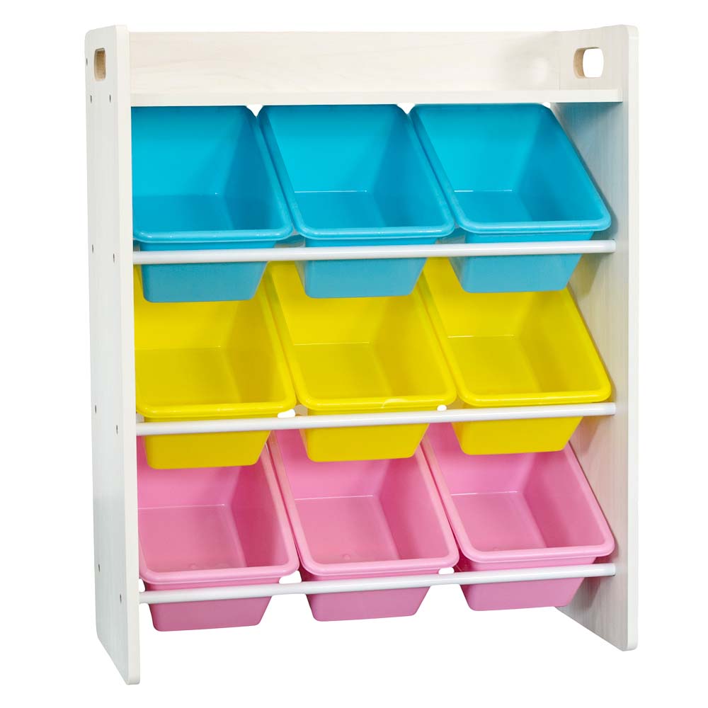 Wooden storage bin organiser