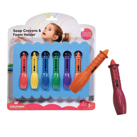 Bath Crayons with Foam Holder – 6pcs